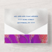Un Encres couleur Bat mitzvah tout en une invitation (Verso)