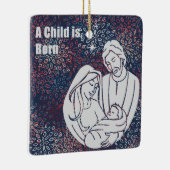 Un enfant est né Ornement de Noël Religieux (Droite)