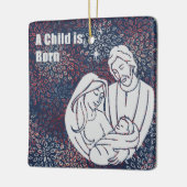 Un enfant est né Ornement de Noël Religieux (Gauche)