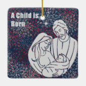 Un enfant est né Ornement de Noël Religieux (Dos)