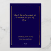 "Un enfant nous est né" Carte de vacances en feuil (Verso)