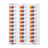 Un ensemble de étiquettes de retour avec un thème  (Feuille entière)