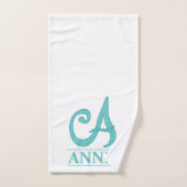 Un Ensemble De Serviettes De Salle De Bains Monogr (Serviette à main)