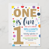 Un est amusant Anniversaire Invitation 1er Anniver (Devant)