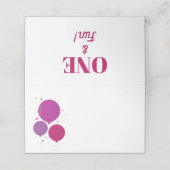 Un et amusant anniversaire violet | Cartes de plac (Extérieur déplié)