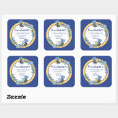 Un Étiquette de miel Carré sans vie (Feuille)