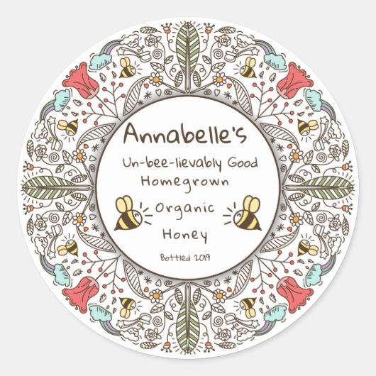 Un Étiquette de miel invivable (Devant)