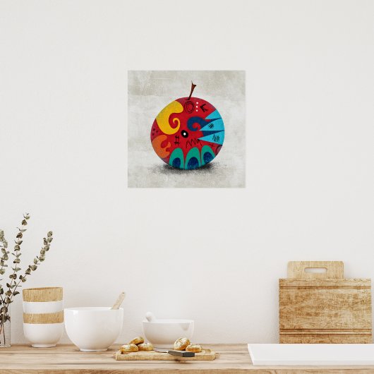 Un Étrange Poster D'Art Mur De Pomme (Cuisine)