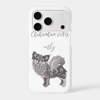 Un étui pour iPhone 11 Pro avec chihuahua