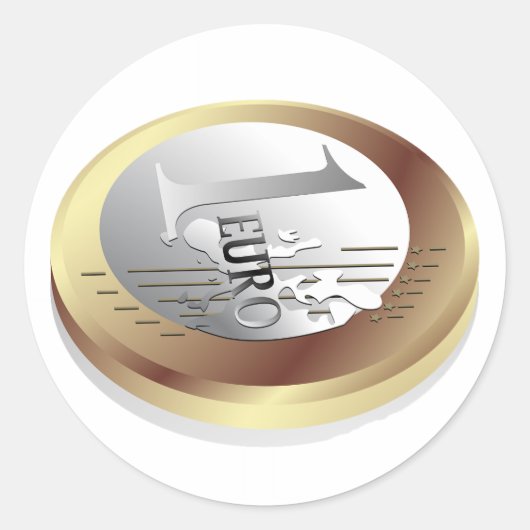 Un Euro Stickers Pièce (Devant)