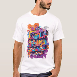 un événement de course couleur. sur un t-shirt bla