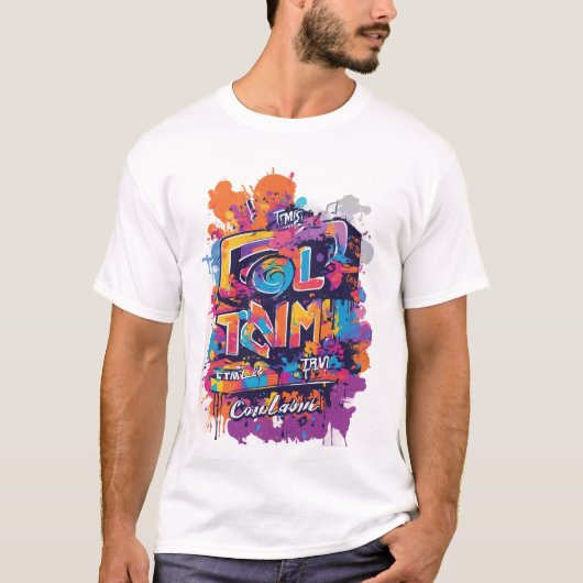 un événement de course couleur. sur un t-shirt bla (Devant)