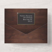 Un Fab Bois Rustique Tout En Une Invitation (Verso)