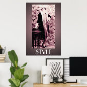 Un fabuleux Flapper 36 x 24 Poster (Bureau à domicile)