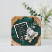 Un faire-part de grossesse en panier Neutre confor (Debout devant)