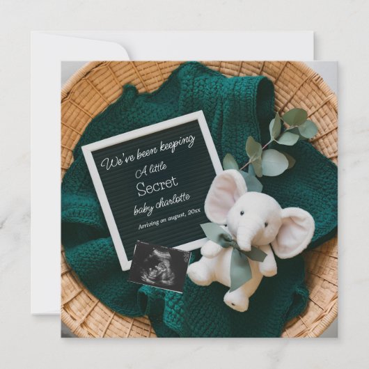 Un faire-part de grossesse en panier Neutre confor (Devant)