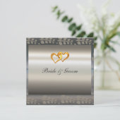 Un Faire-part de mariage Argent Élégant populaire (Debout devant)