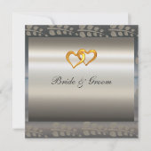 Un Faire-part de mariage Argent Élégant populaire (Devant)