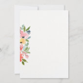 Un Faire-part de mariage Floral Étonnant (Dos)