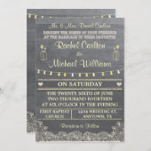 Un Faire-part de mariage rustique de Mason Jar (Devant / Derrière)