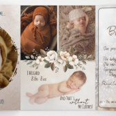 Un Faire-part de naissance délicat et humoristique (Intérieur au milieu)