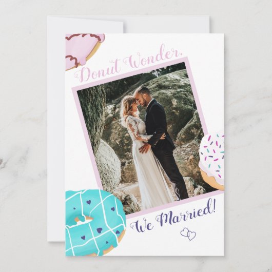 Un Faire-part Mariage de 2 photos, Just Married Do (Devant)