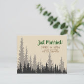 Un Faire-part mariage vient de se marier des arbre (Debout devant)