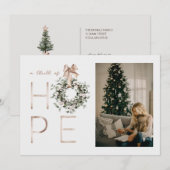 Un faste d'espoir Carte photo de Noël (Devant / Derrière)