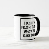 Un fermier super talentueux. Mug à café à deux ton (Devant droit)