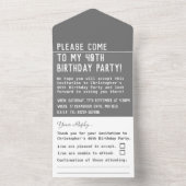 Un Fête d'anniversaire tout en une invitation (À l'intérieur)