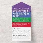 Un Fête d'anniversaire tout en une invitation (À l'intérieur)