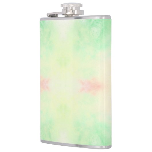 Un flacon avec un design à l'aquarelle pastel (Gauche)