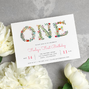 Un florissant Invitation de fête d'anniversaire