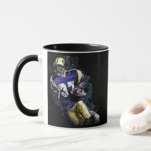 Un footballeur américain dans une tasse de style d