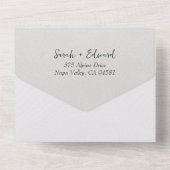 Un Forêt Rustique D'Aquarelle Tout En Une Invitation (Verso)