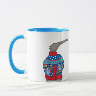 Un fourmi dans une tasse à sauter de Noël