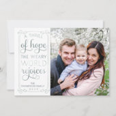 Un frisson d'espoir Weary World Rejoices Carte pho (Devant)