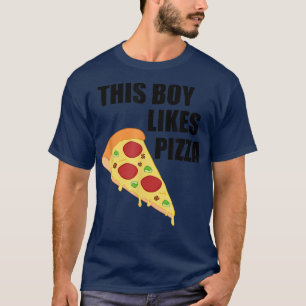 Un Garçon Aime Pizza Drôle Dire Pizza Chef T-Shirt