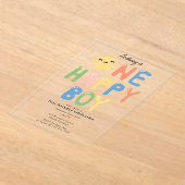 Un garçon heureux Invitation d'anniversaire 1er An (Poser)