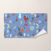 Un garçon Motif volant sur bleu (Serviette à main)