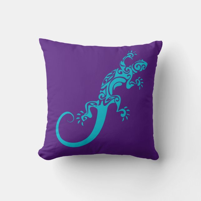 Un gecko bleu comme animal de compagnie. Oreiller  (Recto)