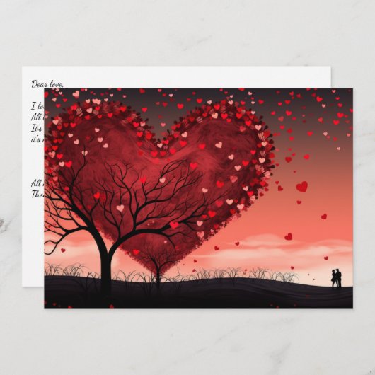 Un Grand Amour : Écrivez votre lettre - Carte de l (Devant / Derrière)