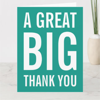 Un grand Carte de remerciements