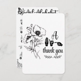 "Un grand Merci" Carte de remerciements plat