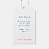 Un grand merci étiquette cadeau merci merci typogr (Dos)