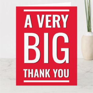Un Grand Merci Texte Large Minimaliste Rouge