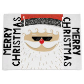 Un grand sac rouge et blanc pour un cadeau de Noël (Devant)