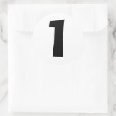 Un grand Stickers rond blanc numérique par Janz (Sac)