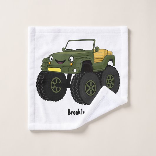 Un Green Monster truck (Gant de toilette)