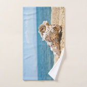 Un Gros Coquillage Sur Une Plage De Kavala De Mer  (Serviette à main)